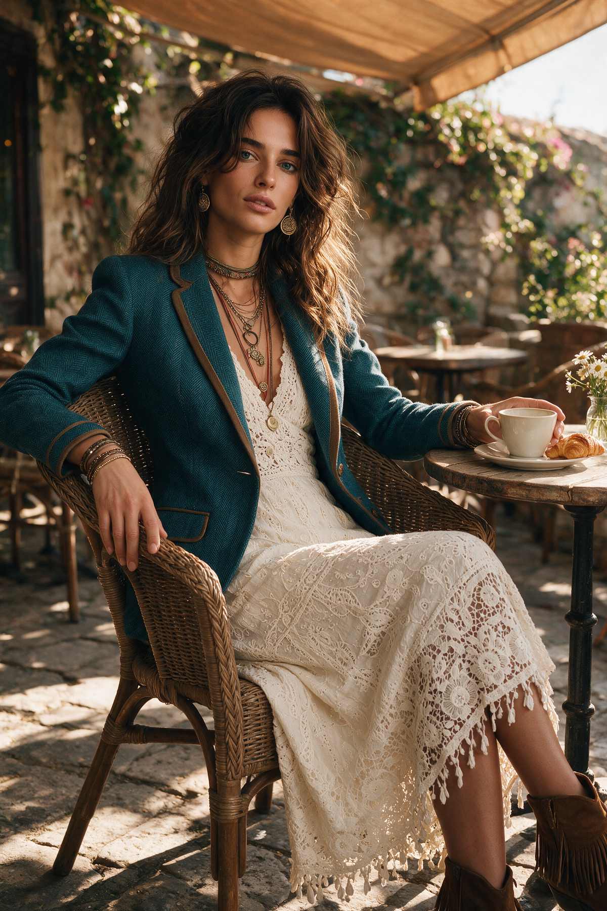 Odile | Blazer de Tweed Espiga