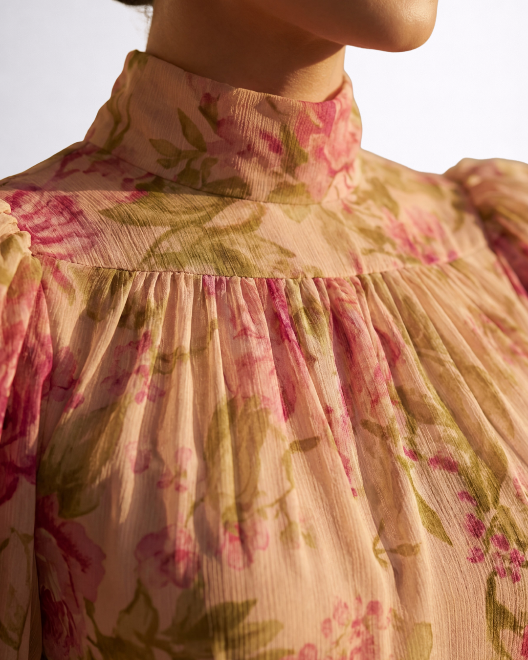 Rosalie | Vestido Largo de Chifón Floral