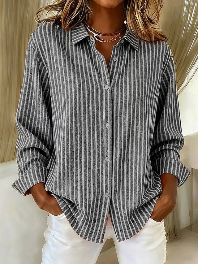 Jimena | Camisa de Rayas con Botones Lara valenti