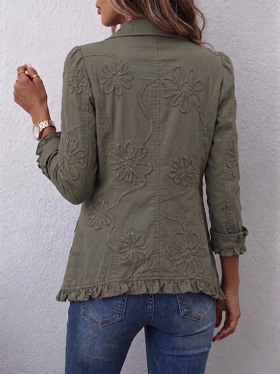 Ascensión | Chaqueta Bordada con Volantes