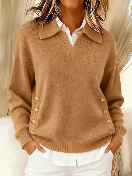Vicenta | Suéter con Cuello Polo y Botones Lara valenti