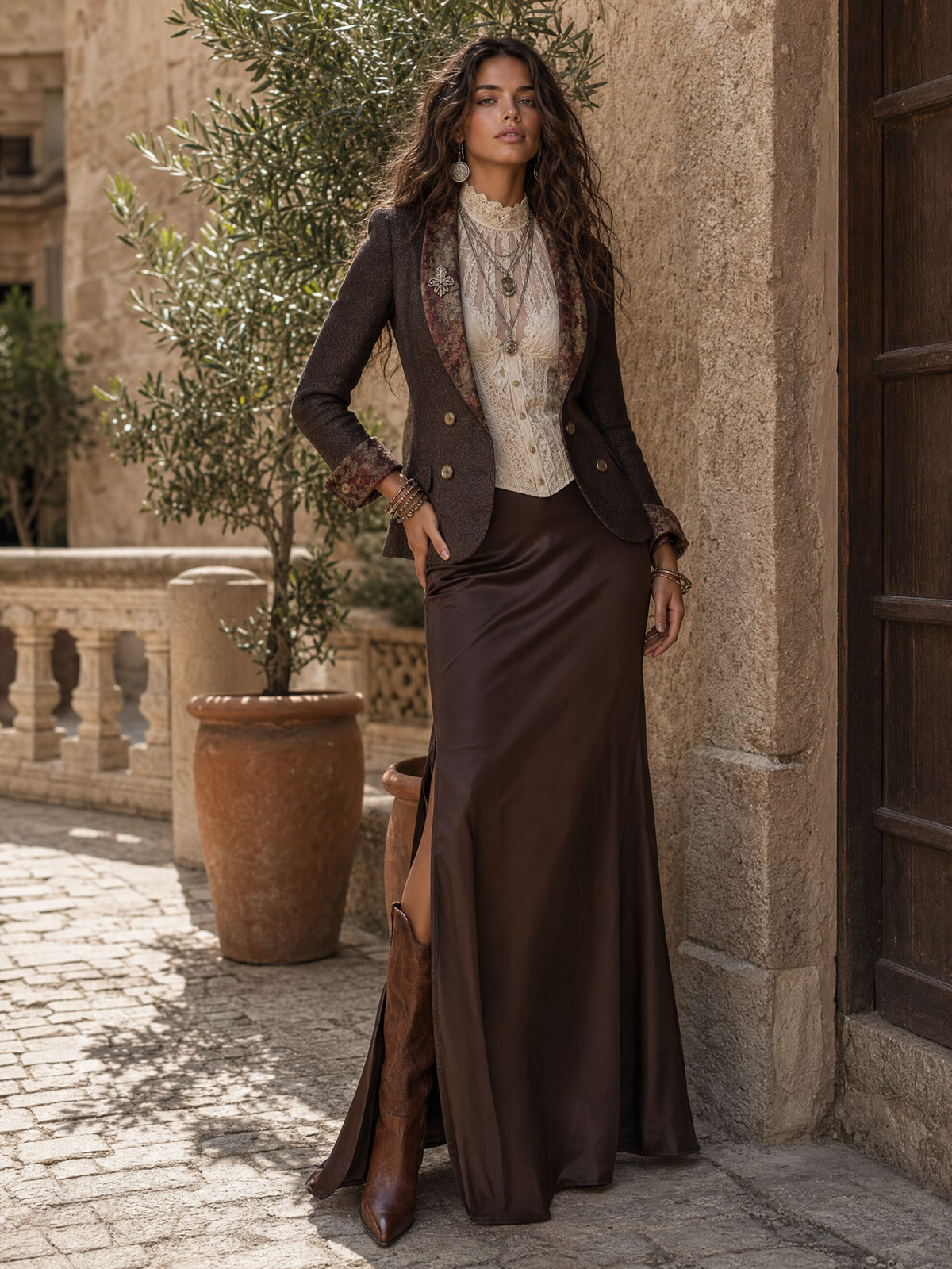 Solange | Blazer de Espiga Floral