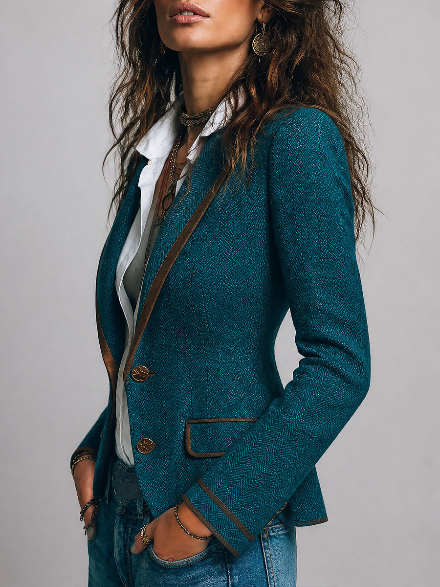 Odile | Blazer de Tweed Espiga