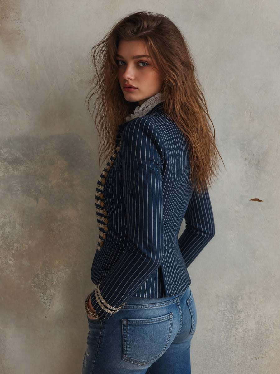 Amélie | Blazer Militar de Rayas