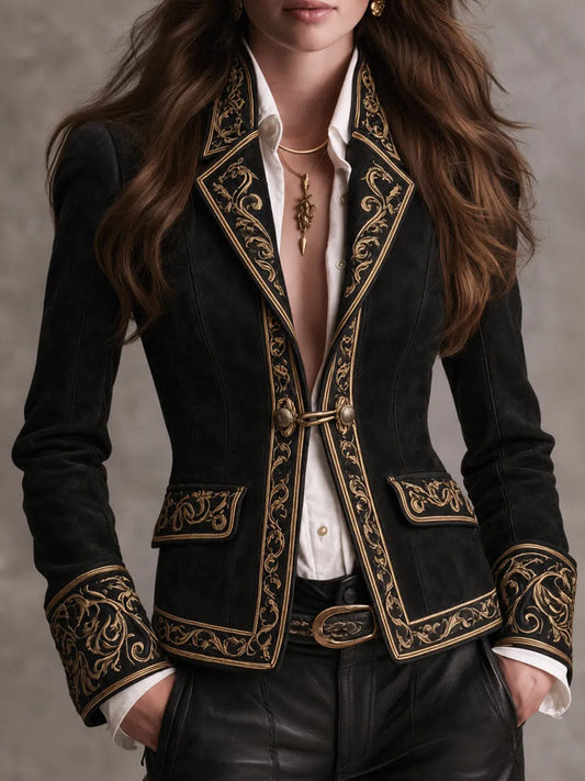 Mathilde | Blazer Barroco Bordado en Oro