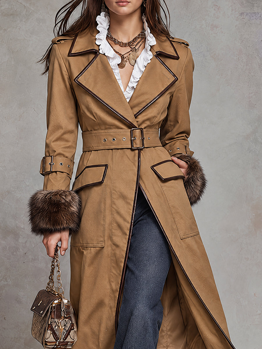 Gabardina Desert Nomad con Puños de Piel