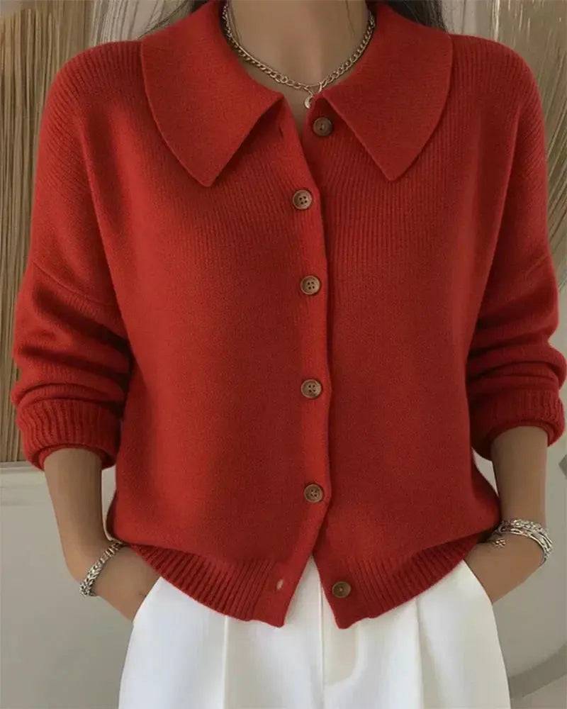 Vega | Chamarra de Punto con Cuello Camisero Lara valenti