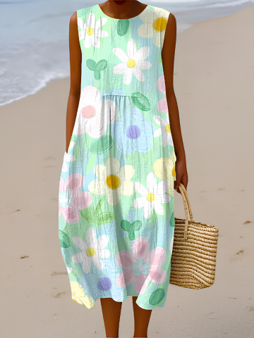 Erin™ Midi Dress Pastel Blossom