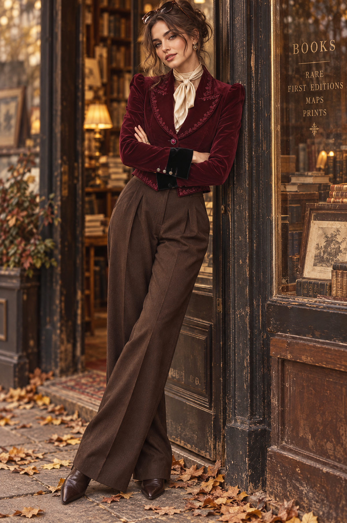 Vivienne | Blazer de Terciopelo Bordado