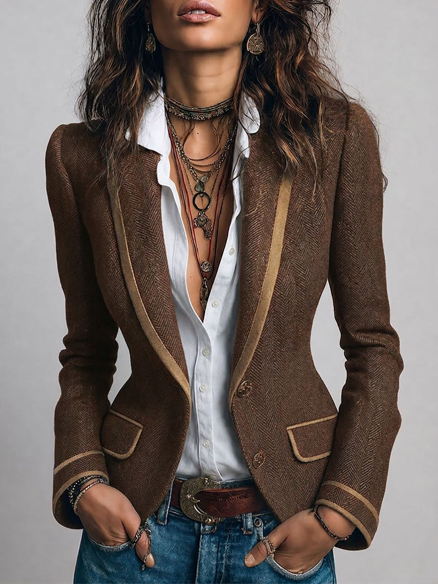 Odile | Blazer de Tweed Espiga
