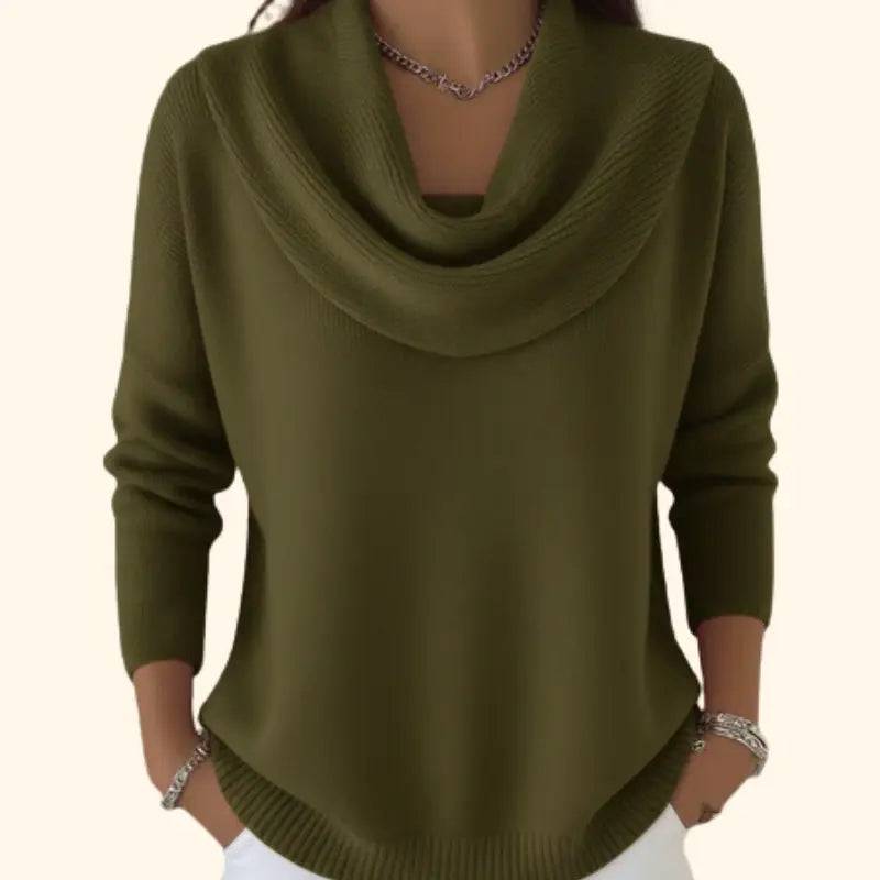 Julia | Suéter con Cuello Drapeado Lara valenti