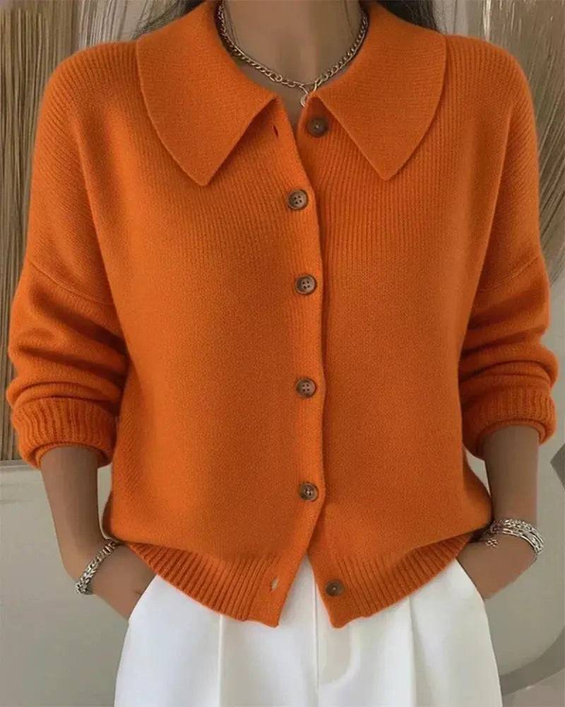 Vega | Chamarra de Punto con Cuello Camisero Lara valenti