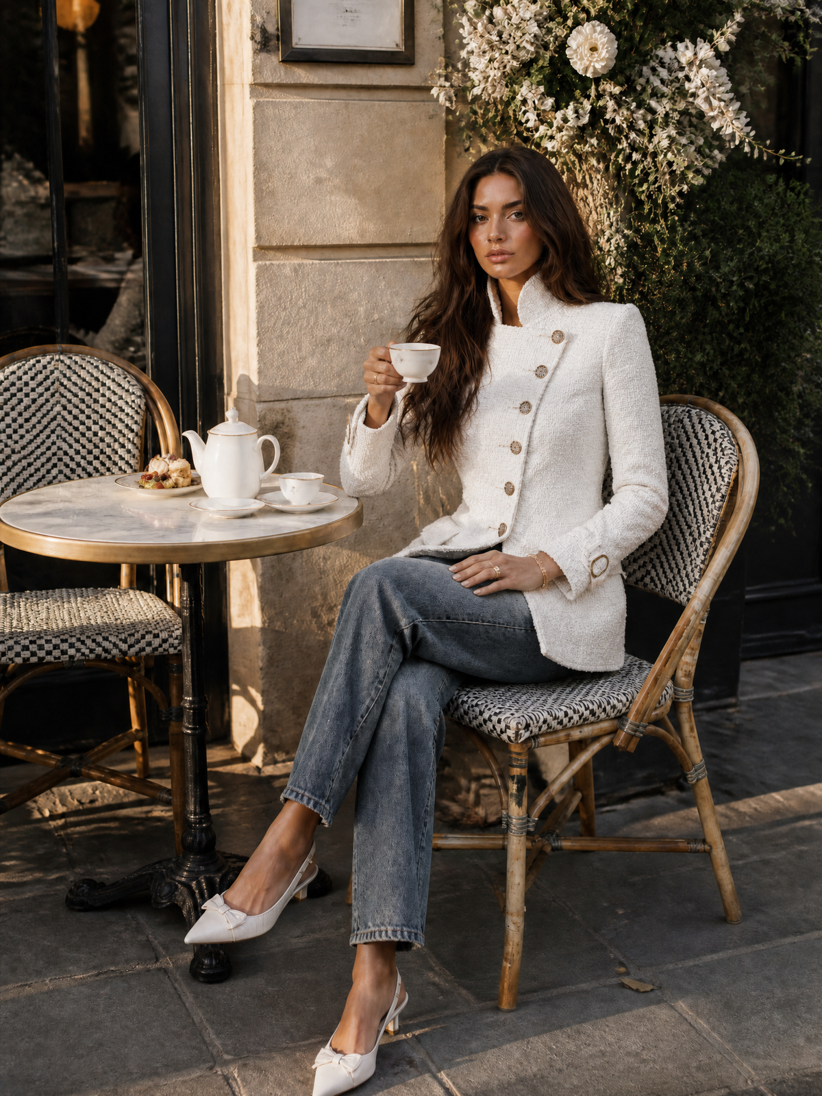 Aurore | Blazer Militar Marfil
