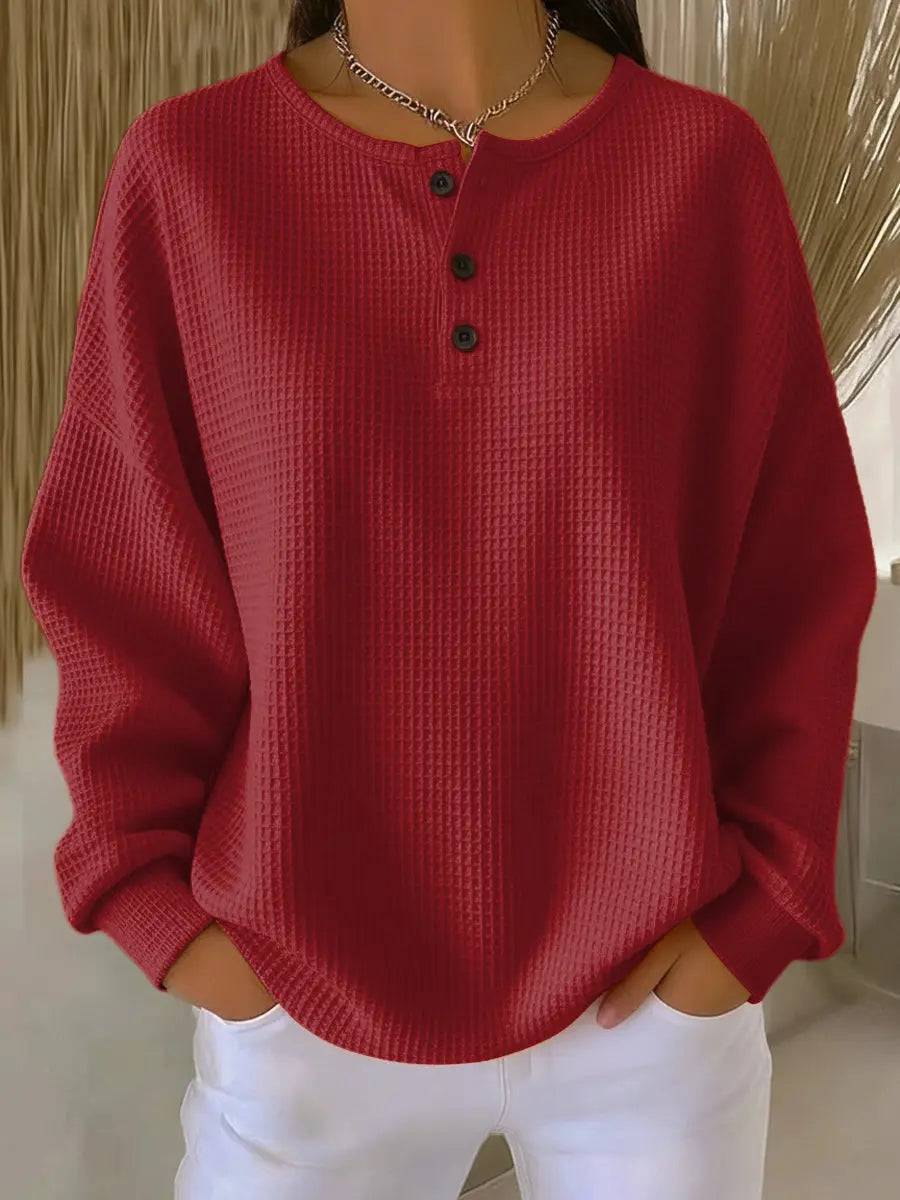 Milagros | Sudadera Henley Gofrada Lara valenti