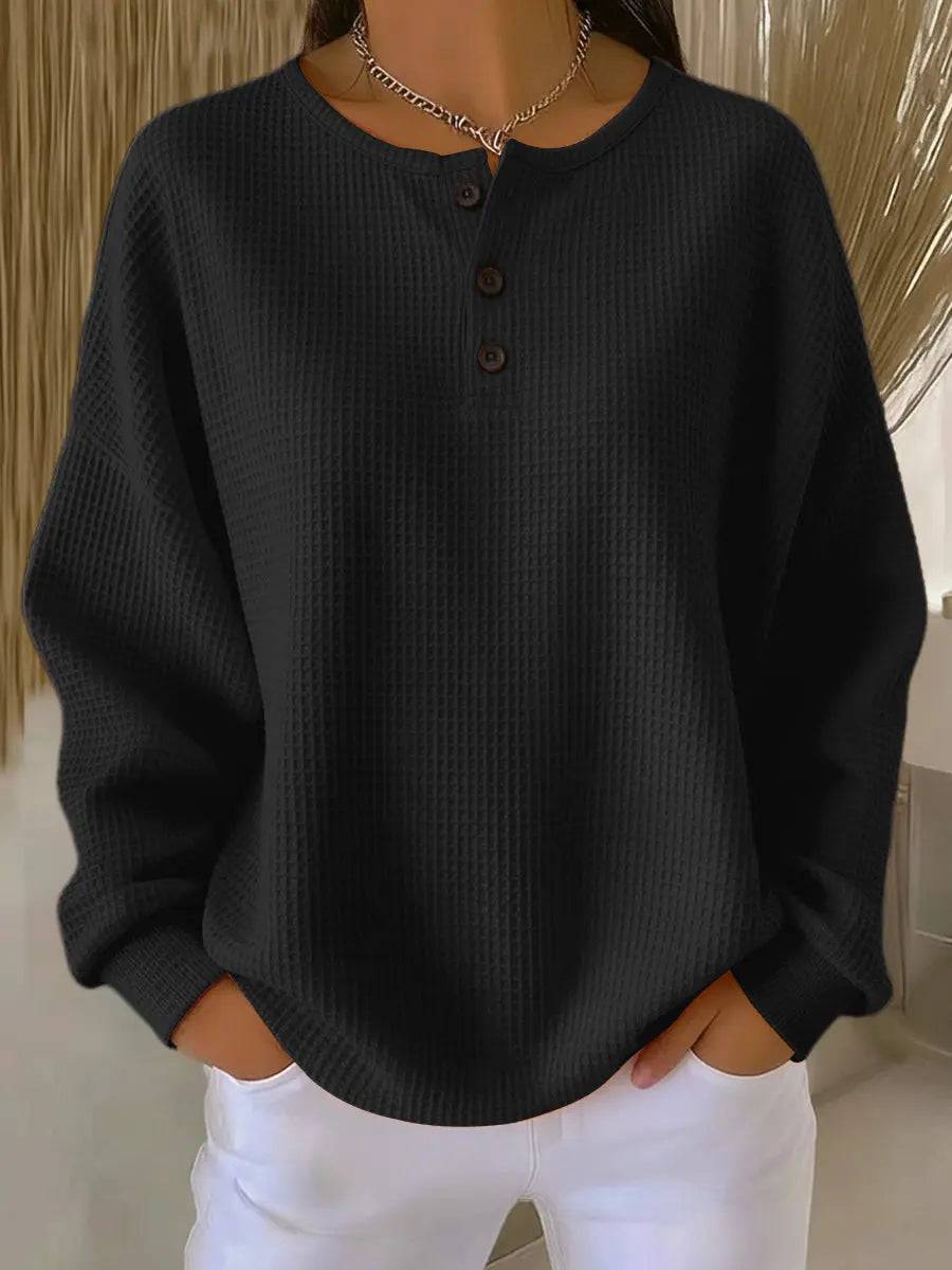 Milagros | Sudadera Henley Gofrada Lara valenti
