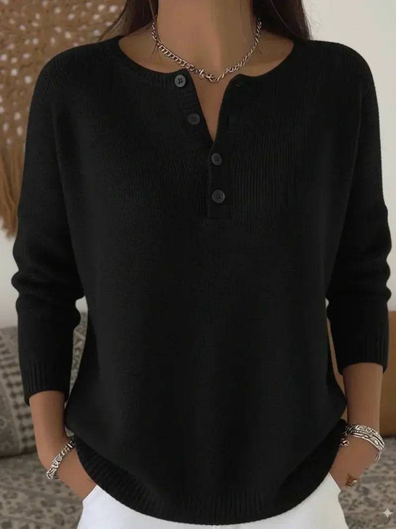 Helena | Suéter de Punto con Botones Henley Lara valenti