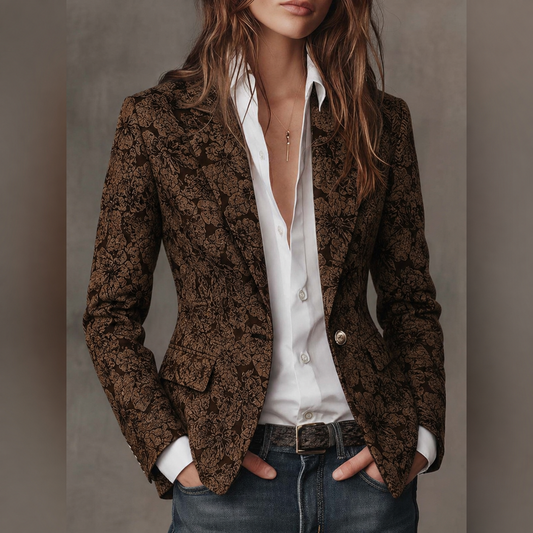 Estelle | Blazer Jacquard de Cachemira Entallado