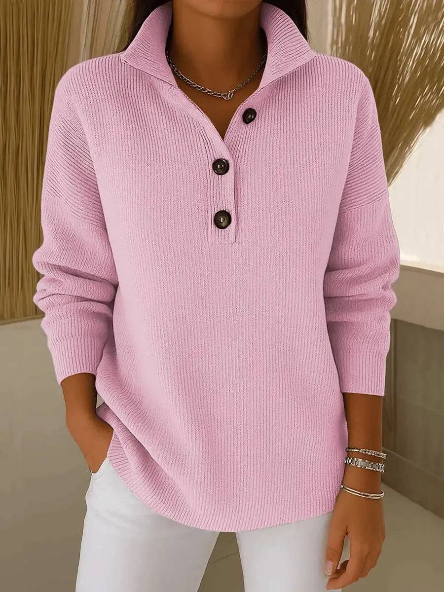 Amparo | Suéter Polo con Cuello de Pico Lara valenti