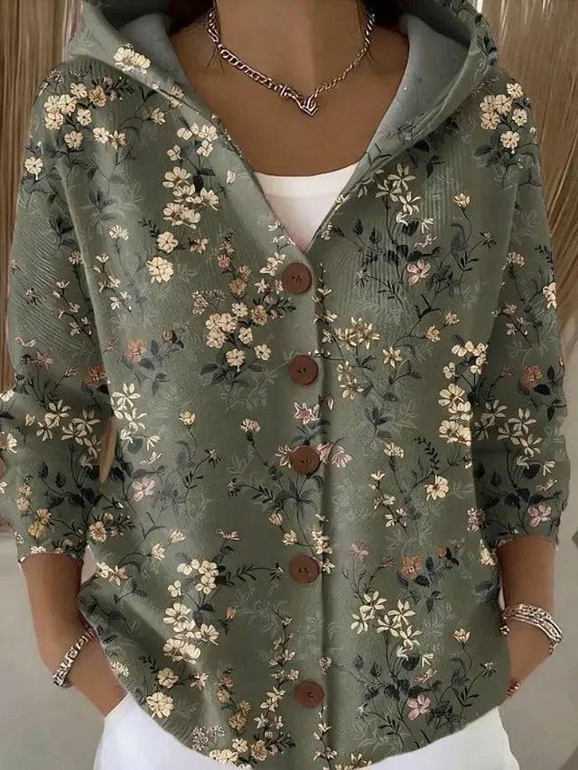 Paloma | Chamarra de Punto Estampada con Capucha Lara valenti