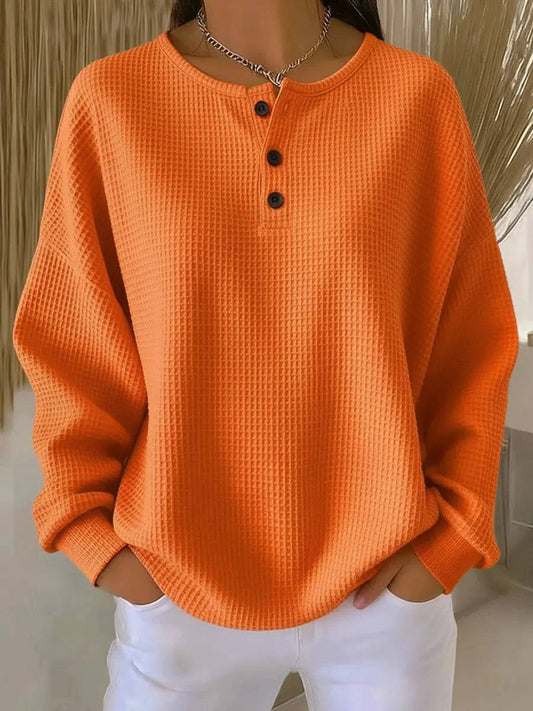 Milagros | Sudadera Henley Gofrada Lara valenti