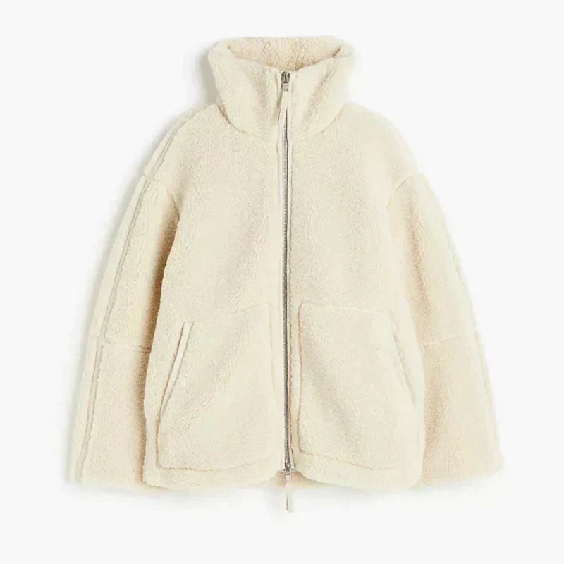 Silvana | Chamarra Teddy Oversize Cuello Alto