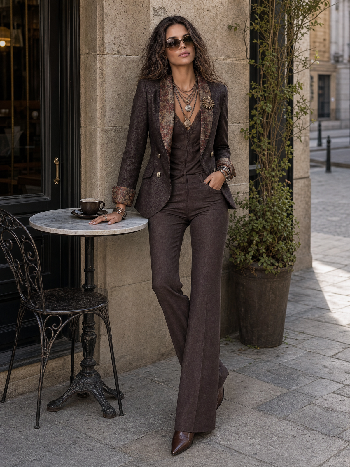 Solange | Blazer de Espiga Floral