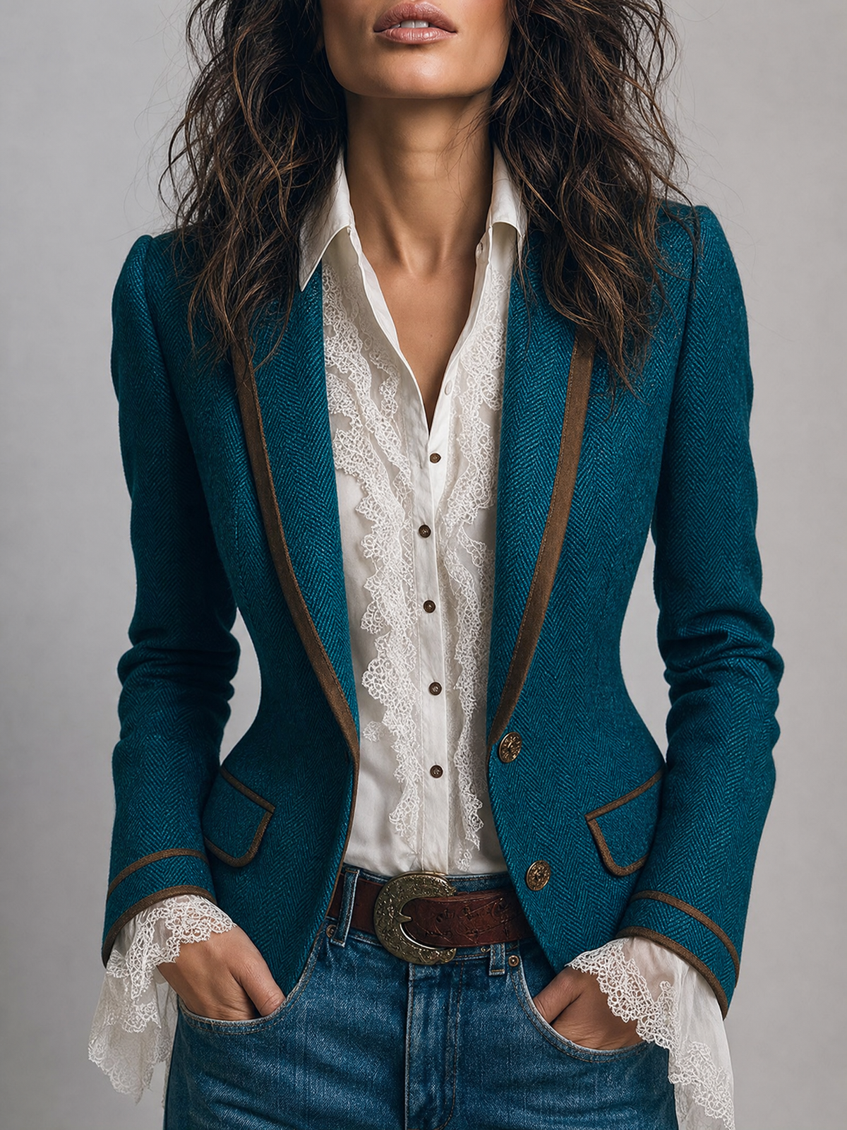 Odile | Blazer de Tweed Espiga
