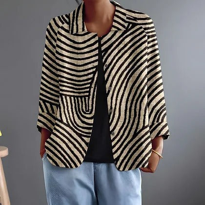 Noelle | Blazer Abierto de Rayas