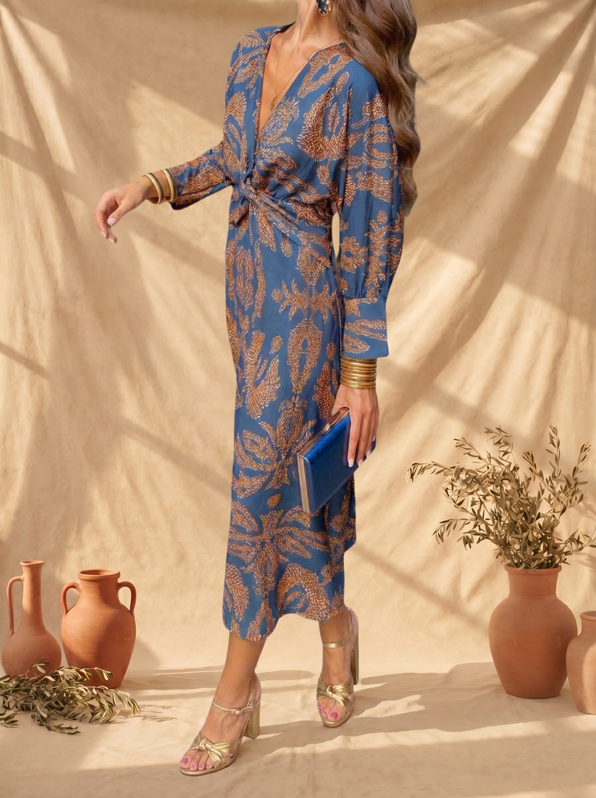 Celeste | Vestido Midi con Elegancia Floral