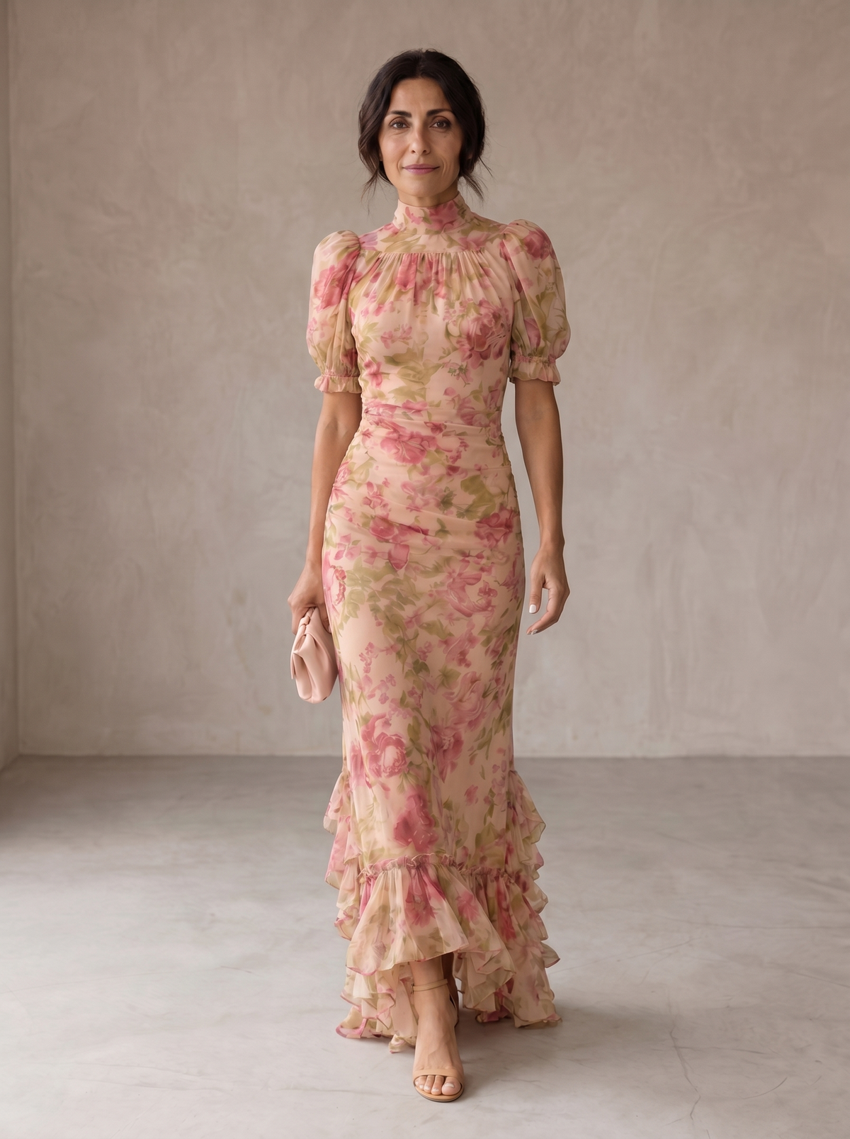 Rosalie | Vestido Largo de Chifón Floral