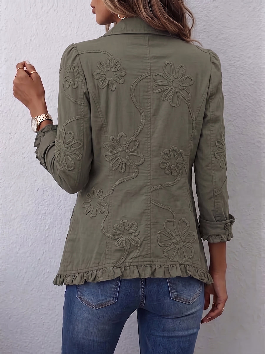 Coraleen | Chamarra Bordada con Flores